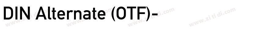 DIN Alternate (OTF)字体转换
